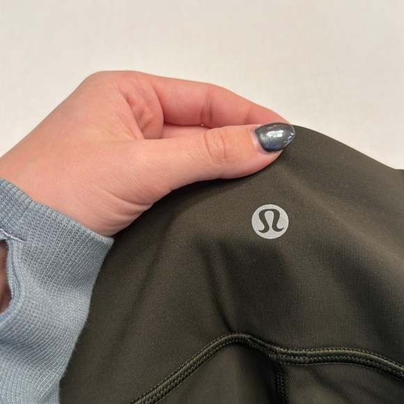 5. Lululemon Train Times Crop 17" Dark Olive - Picture 6 of 6